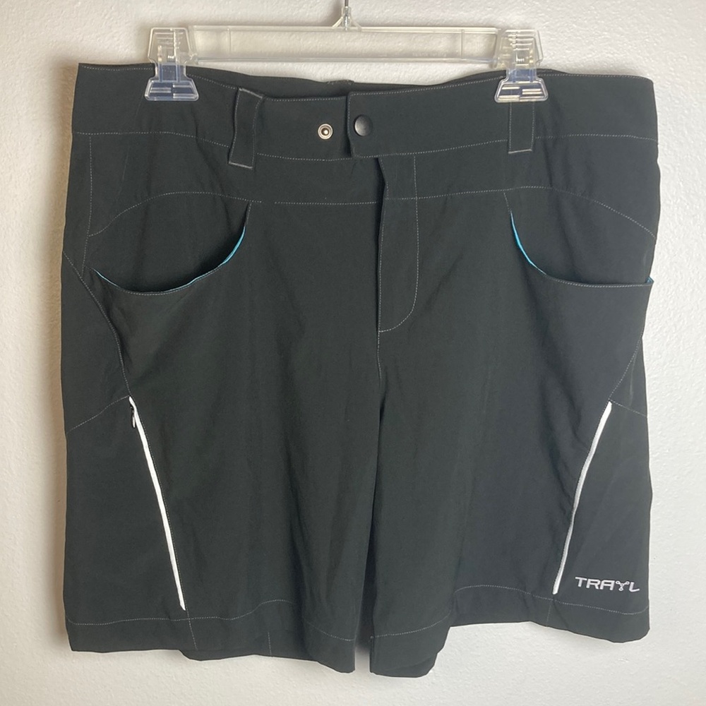 TRAYL Women's Black Cycling Shorts Sz L